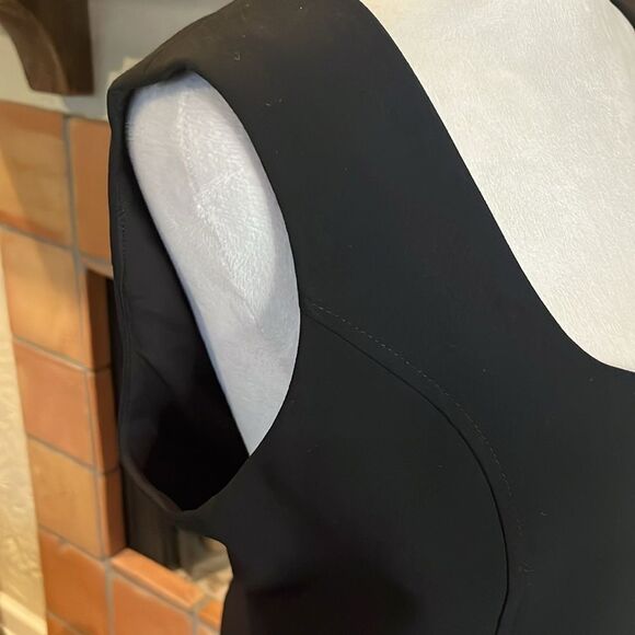 Christian Lacroix Chic Black Square Neck Button-Up Vest Top, size L - Picture 4 of 8